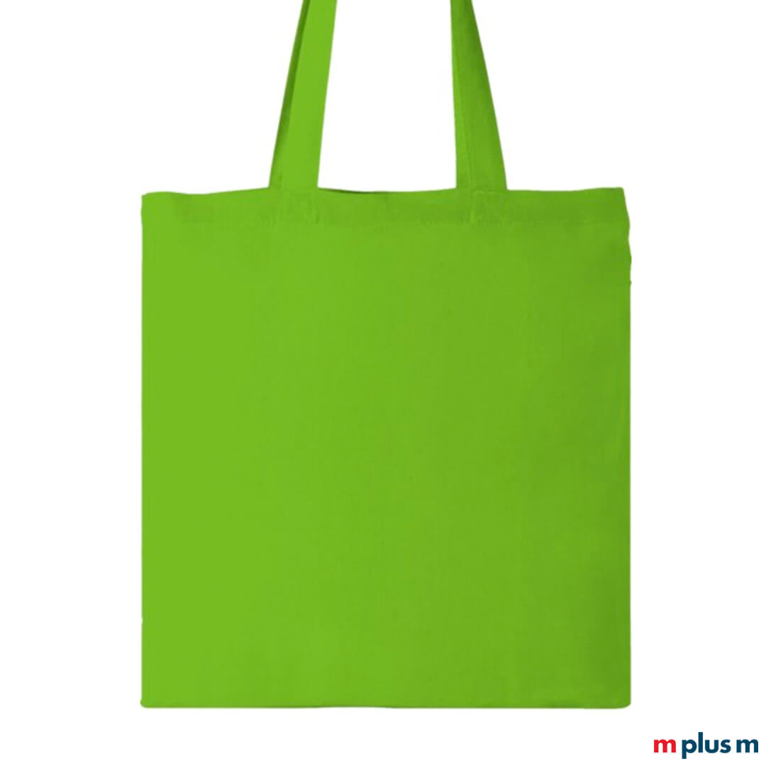 Hellgrünen Stoffbeutel bedrucken