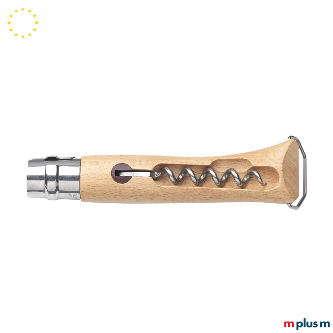 Opinel No 10 mit Korkenzieher aus nachhaltigem Holz – hochwertiges Taschenmesser aus Frankreich