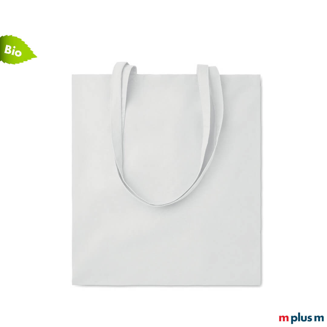 Weiße Stofftasche aus Bio-Baumwolle