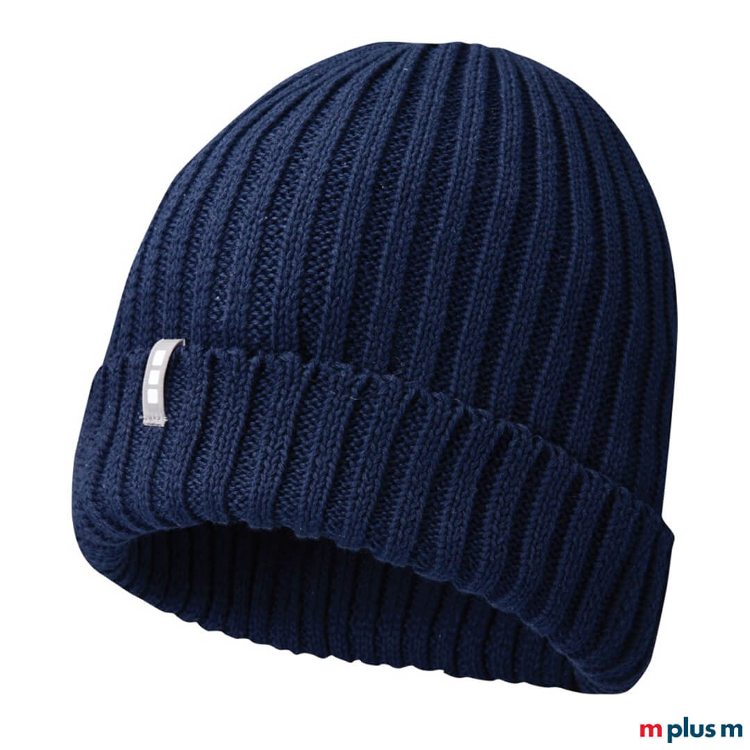 Daniel Beanie aus Bio-Baumwolle in der Farbe Blau