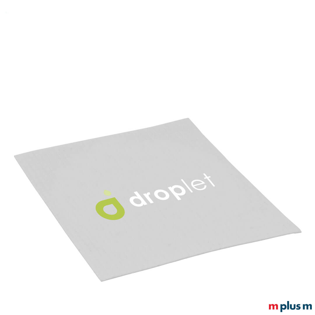 Spüli Spüllappen mit Logo bedrucken aus Zellulose und Baumwollabfällen. Perfekt als Werbeartikel