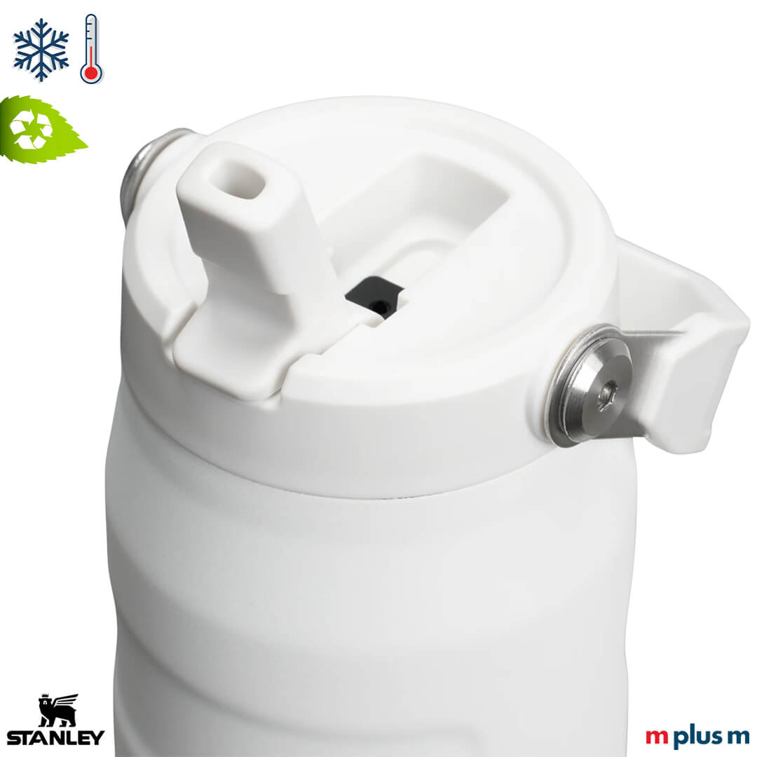 Stanley IceFlow™ Bottle Flip 2.0 Weiß – hochwertige 700ml Thermosflasche mit Logo bedruckbar