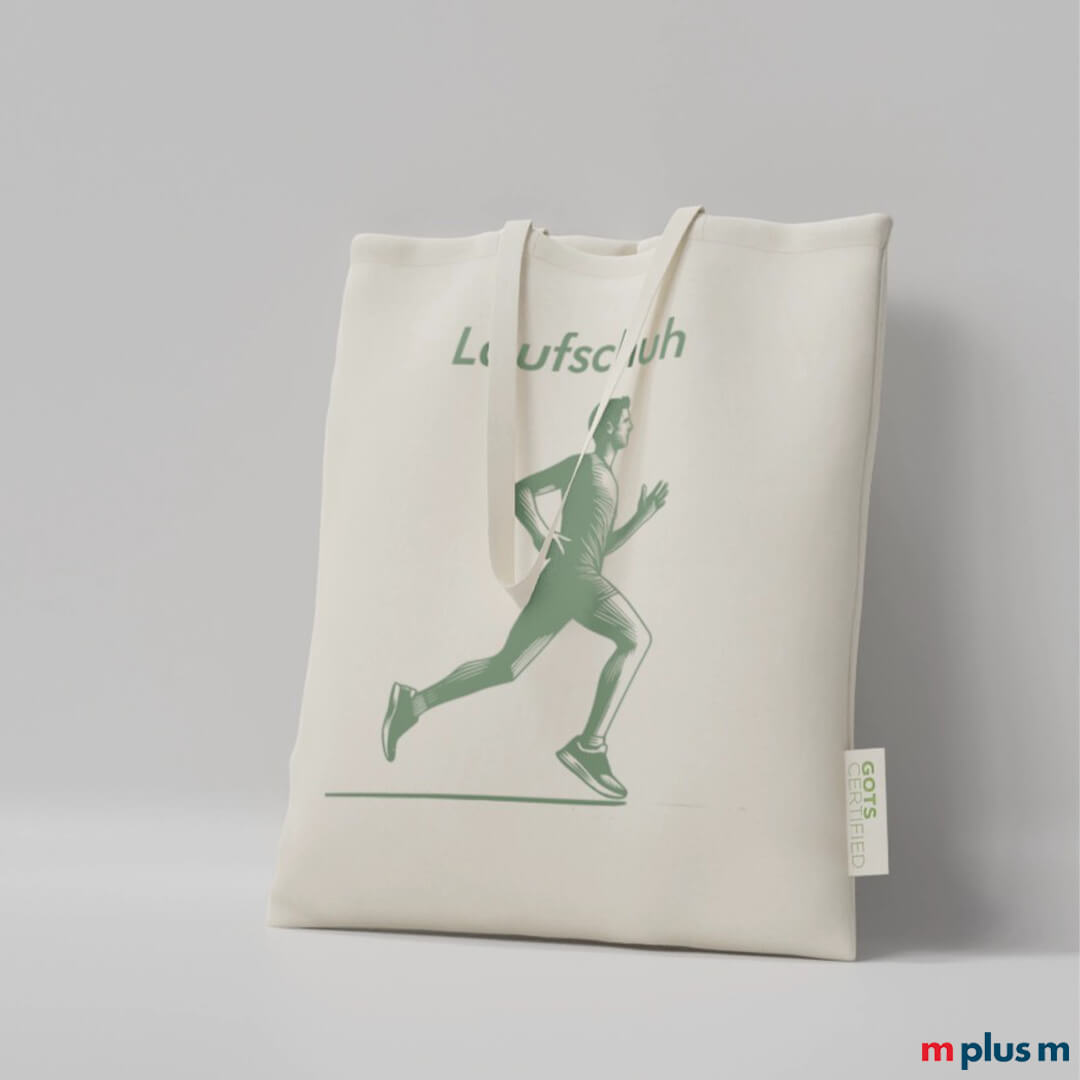 Nachhaltige Jutetasche Natur bedruckt mit Bild aus Organic Cotton