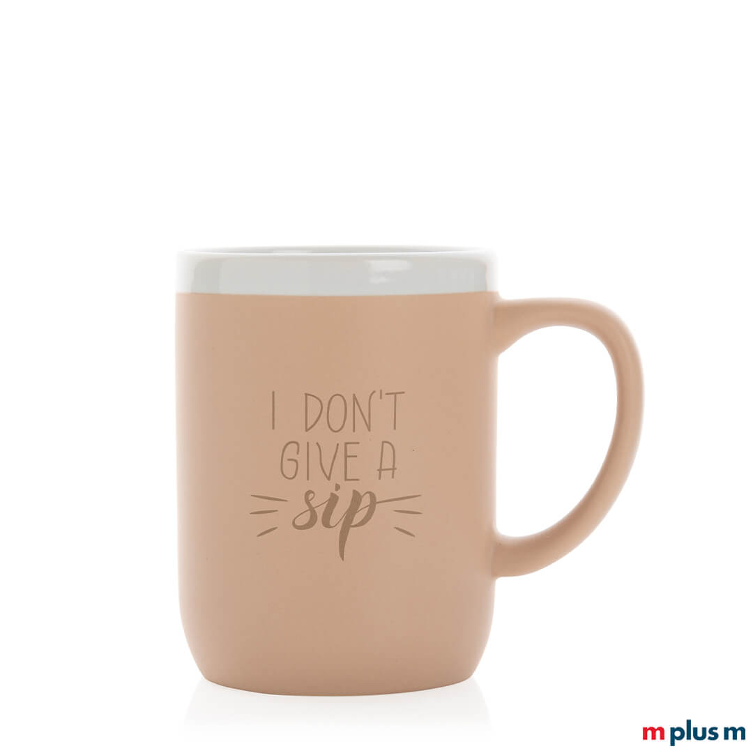 Tasse Trevlig in Farbe Braun mit Logo Druck
