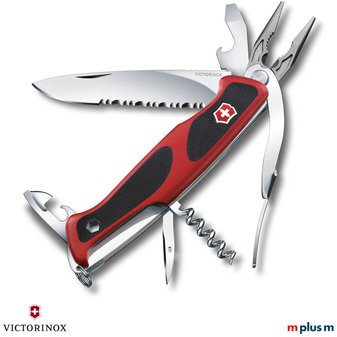 Hochwertiges Schweizer Messer 'Ranger Grip 174 Handyman‘ mit eigenem Logo bedrucken als Werbeartikel.