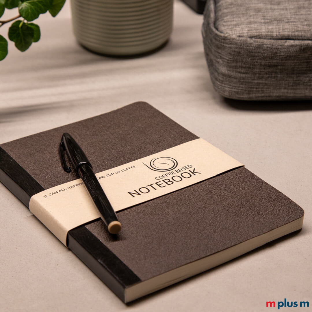 Schreibblock Coffee hochwertig aus nachhaltigem Einband mit Motiv bedrucken