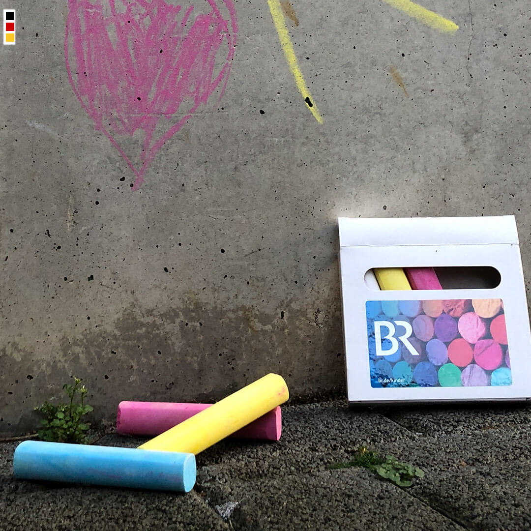 Hochwertige Malkreide aus Deutschland als Werbeartikel mit Logo Aufkleber