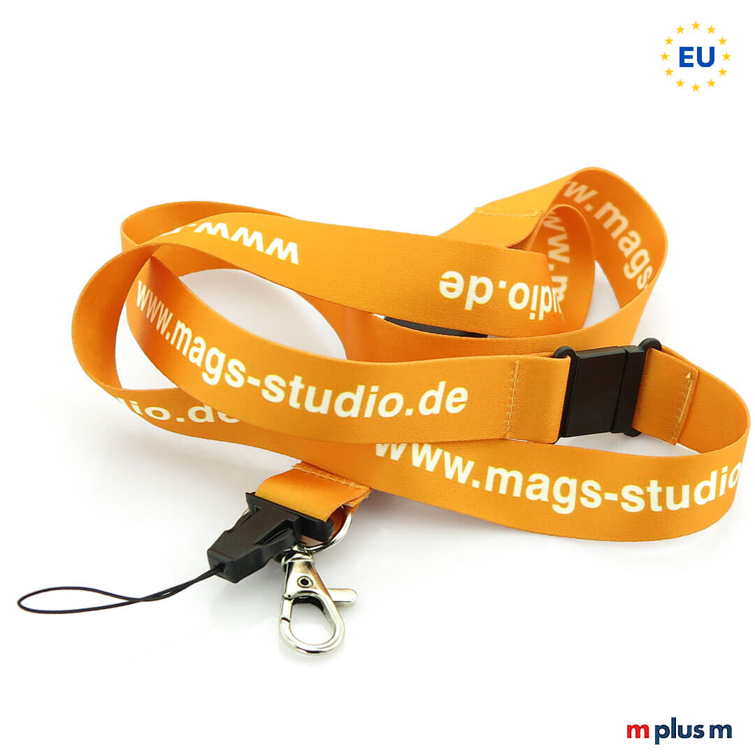 Preiswertes Lanyard aus Europa in kleinen Mengen komplett bedrucken