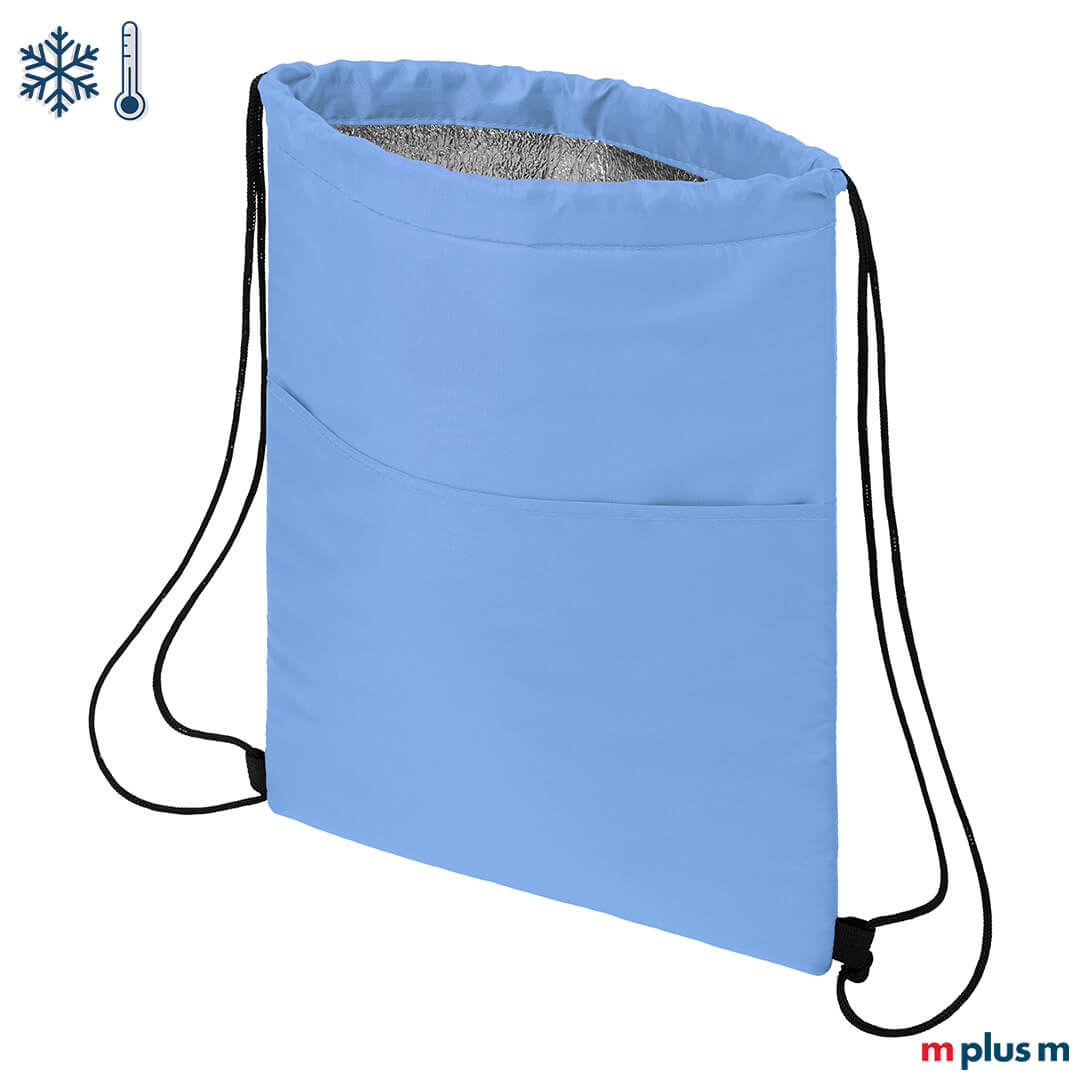 Thermo Sportbeutel Cool Sports in Hellblau als Give Away