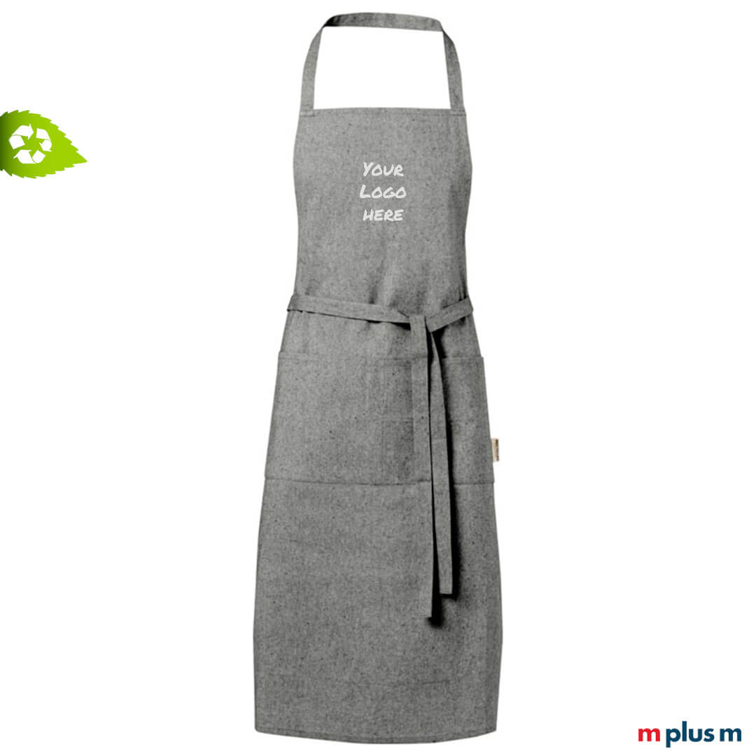 Graue Latzschürze Asador als nachhaltiger Werbeartikel