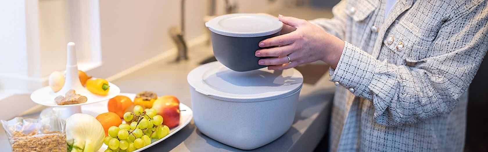 Koziol Connect 0,7l Frischhaltedose mit Logo Druck - Banner 