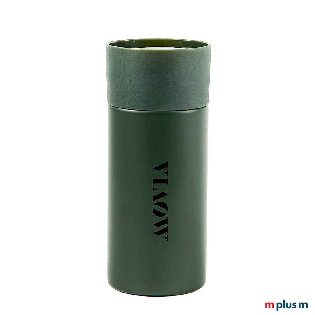 Grüner Thermobecher mit Logo