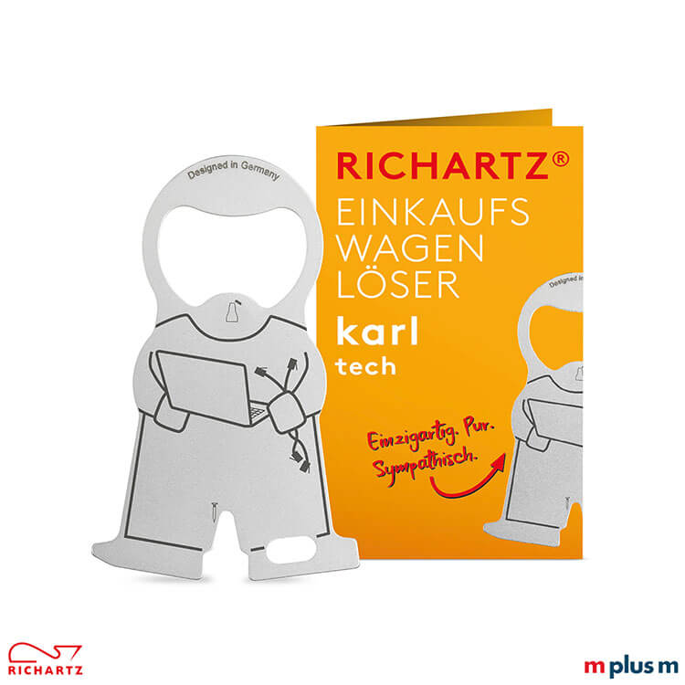 Einkaufswagenlöser karl tech als Giveaway mit gestaltbarer Einzelverpackung