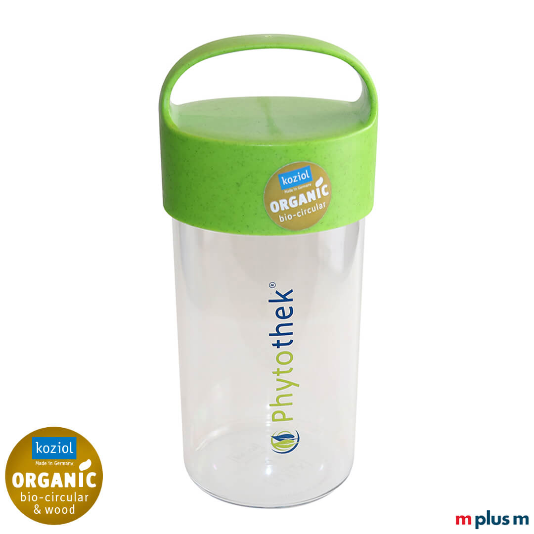 Grüne Koziol Flasche mit Ihrem Logo bedrucken