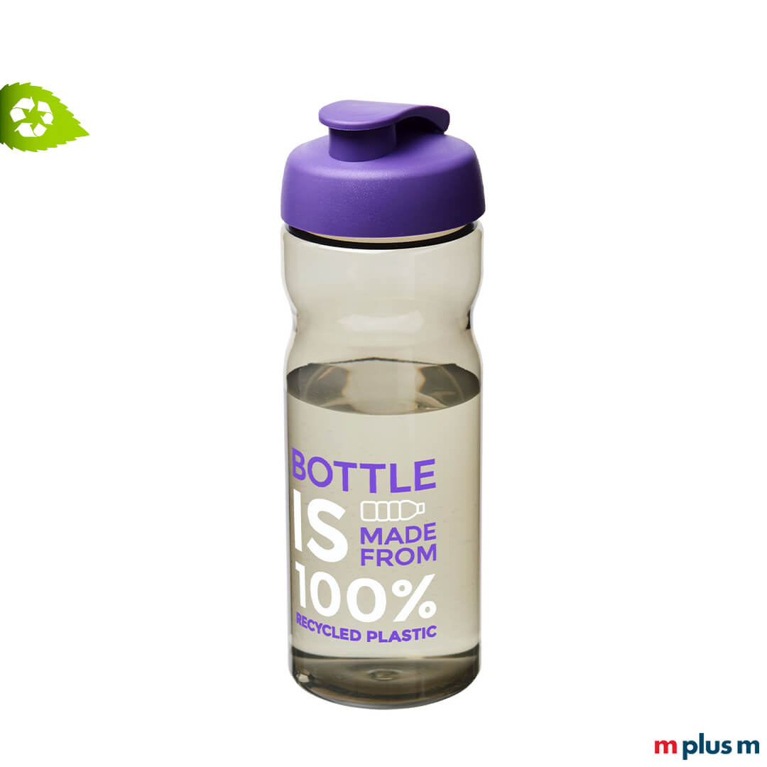 Nachhaltige Trinkflasche Aqua Ocean mit Klappdeckel in Lila