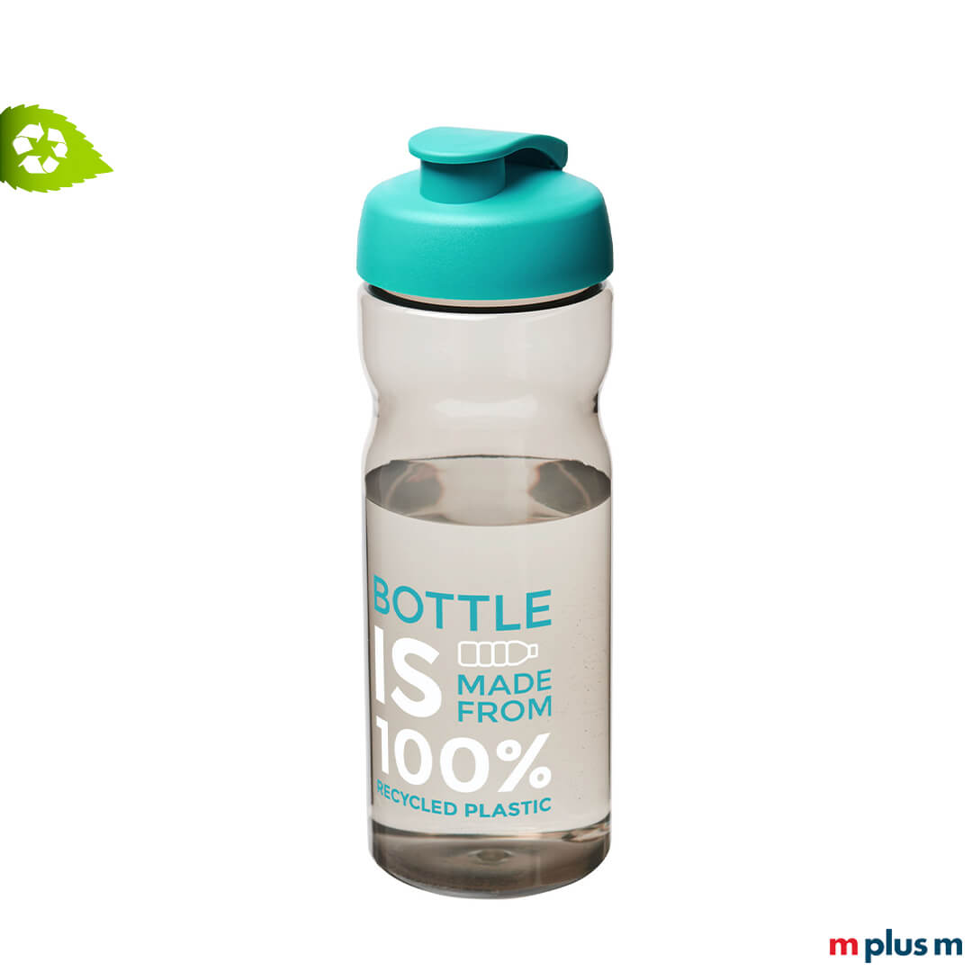 Nachhaltige Trinkflasche Aqua Ocean mit Klappdeckel in Türkis