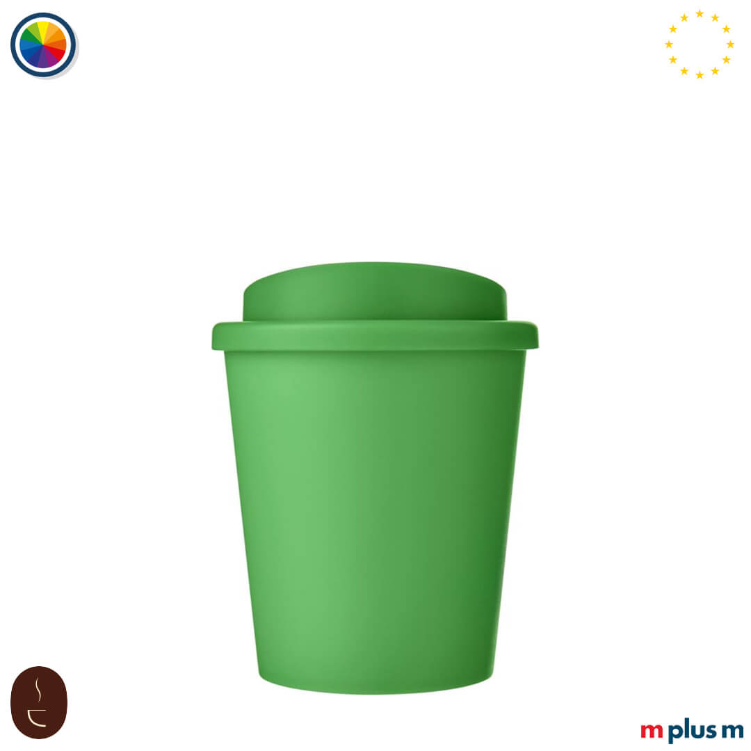 Grüner Early Bird Coffee Shop Thermobecher aus PP, doppelwandig isoliert und ideal für heiße Getränke unterwegs
