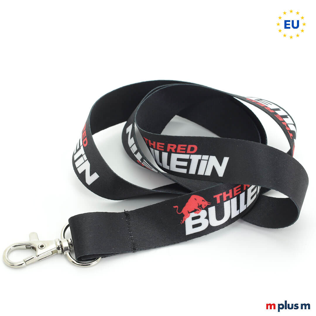 Günstiges Schlüsselband Lanyard aus Europa mit individuellem Druck als Giveaway