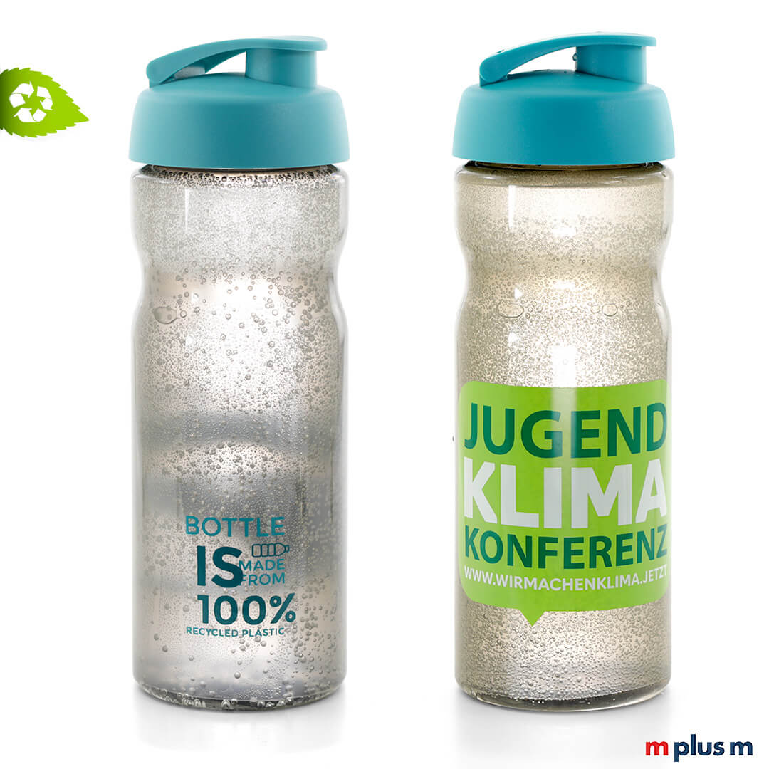 Nachhaltige Trinkflasche aus 'Prevented Ocean Plastic' mit Logo bedrucken