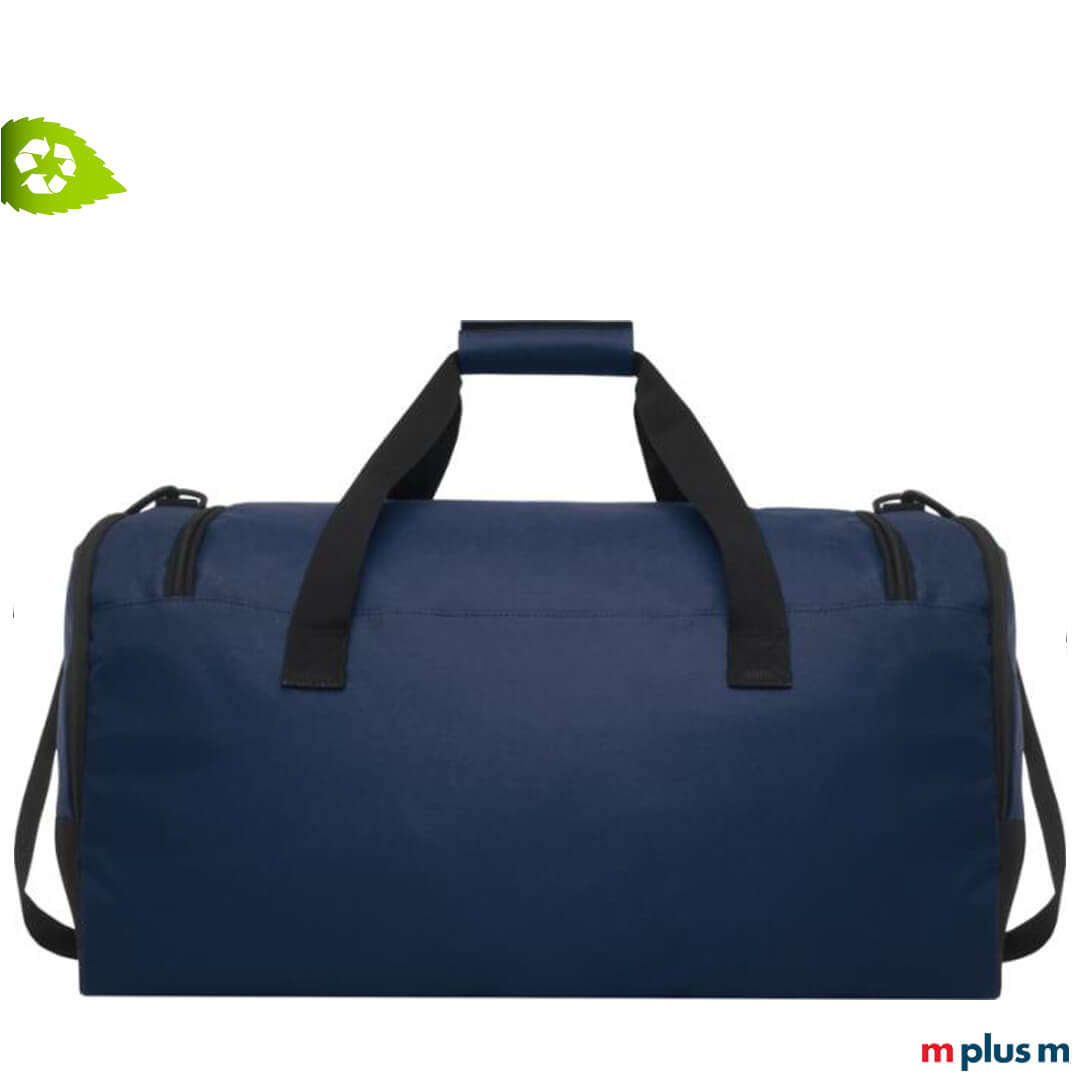 Nachhaltiger Weekender aus RPET Flaschen mit viel Stauraum und eigenem Logo Druck