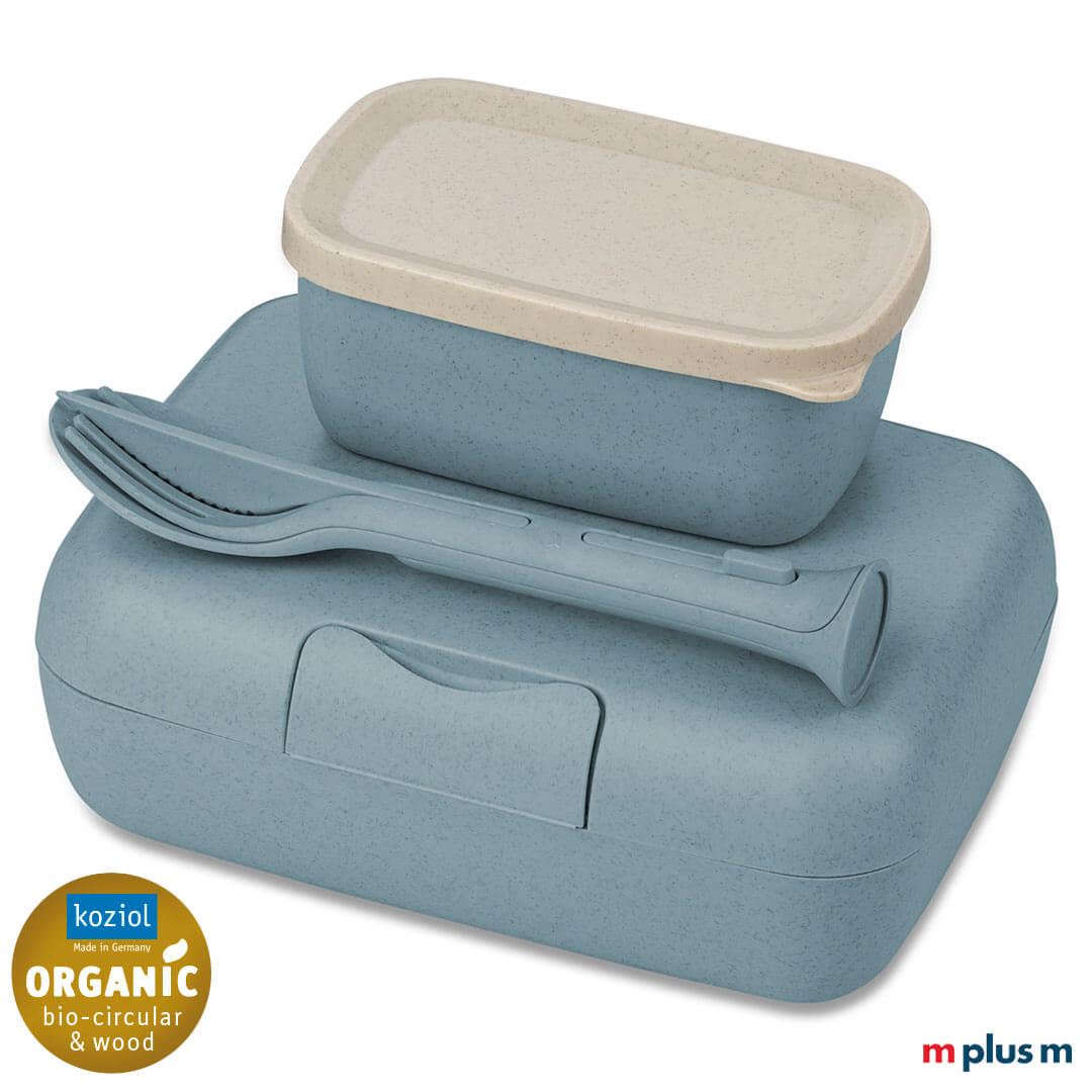Koziol Candy Ready Lunchbox mir Besteck in der Farbe Hellblau
