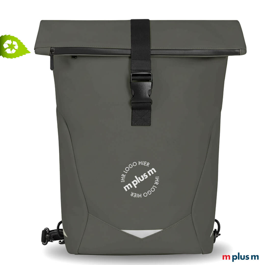 Super funktionaler Orbit Fahrrad Laptop Rucksack in Olive mit Logo bedrucken
