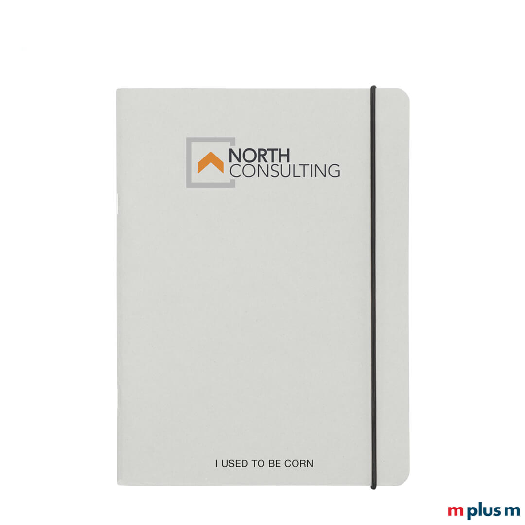 Mais Notizheft mit Logo bedrucken Din a5 Format liniert als Werbeartikel