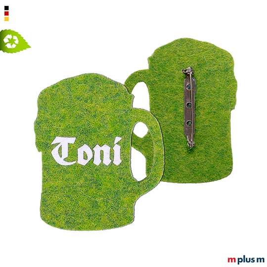 Filz Anstecker Maßkrug