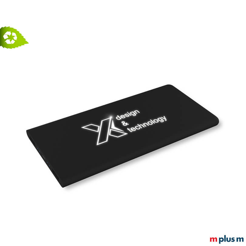 'Light' Powerbank mit Leuchtlogo