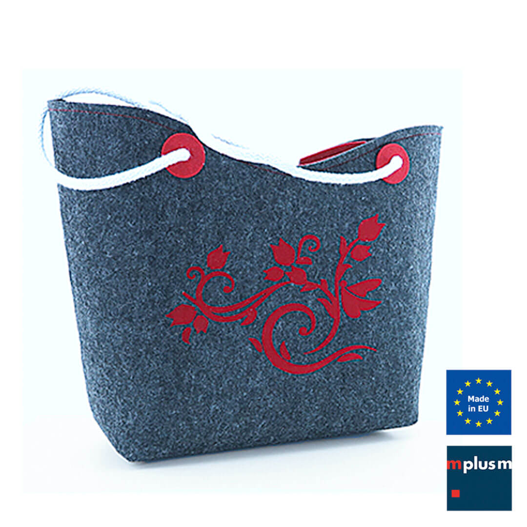 Filz Einkaufstasche Tasche mit Design oder Logo besticken als nachhaltiger Werbeartikel