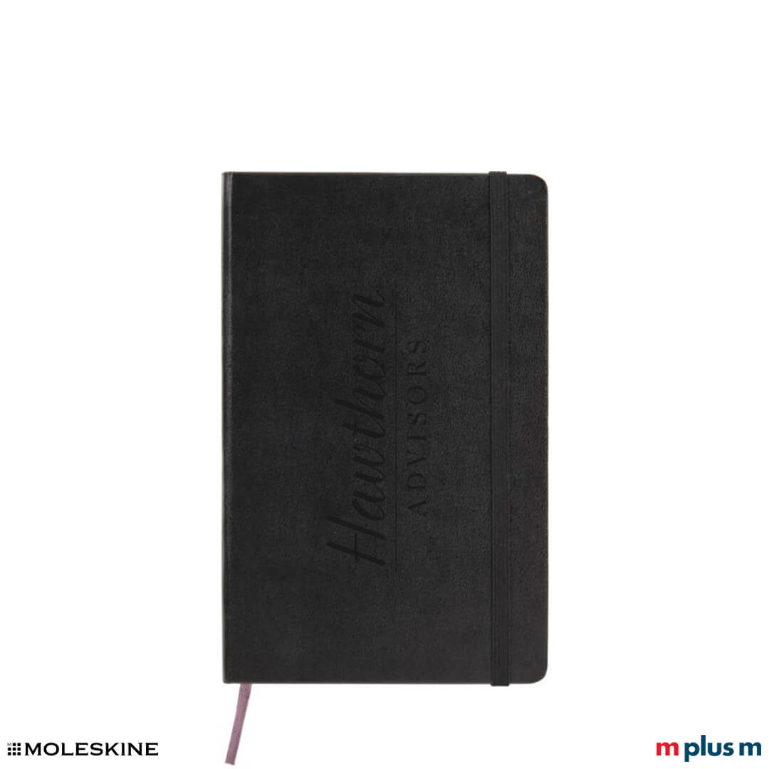 Moleskine Notizbuch Classic Hardcover Taschenformat mit Beispieldruck Prägung