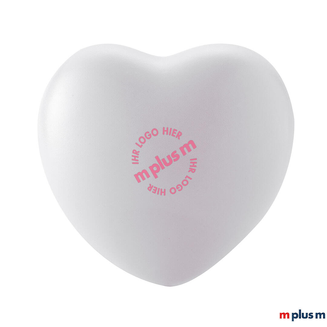 Herz Antistress Ball in Weiss als Giveaway