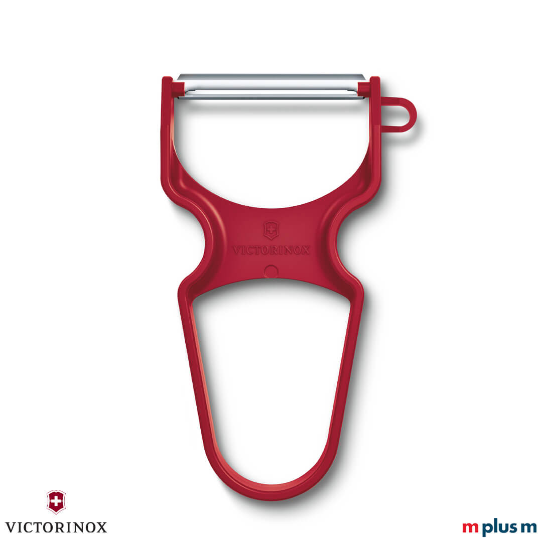 Roter Victorinox Rapid Sparschäler als Werbegeschenk