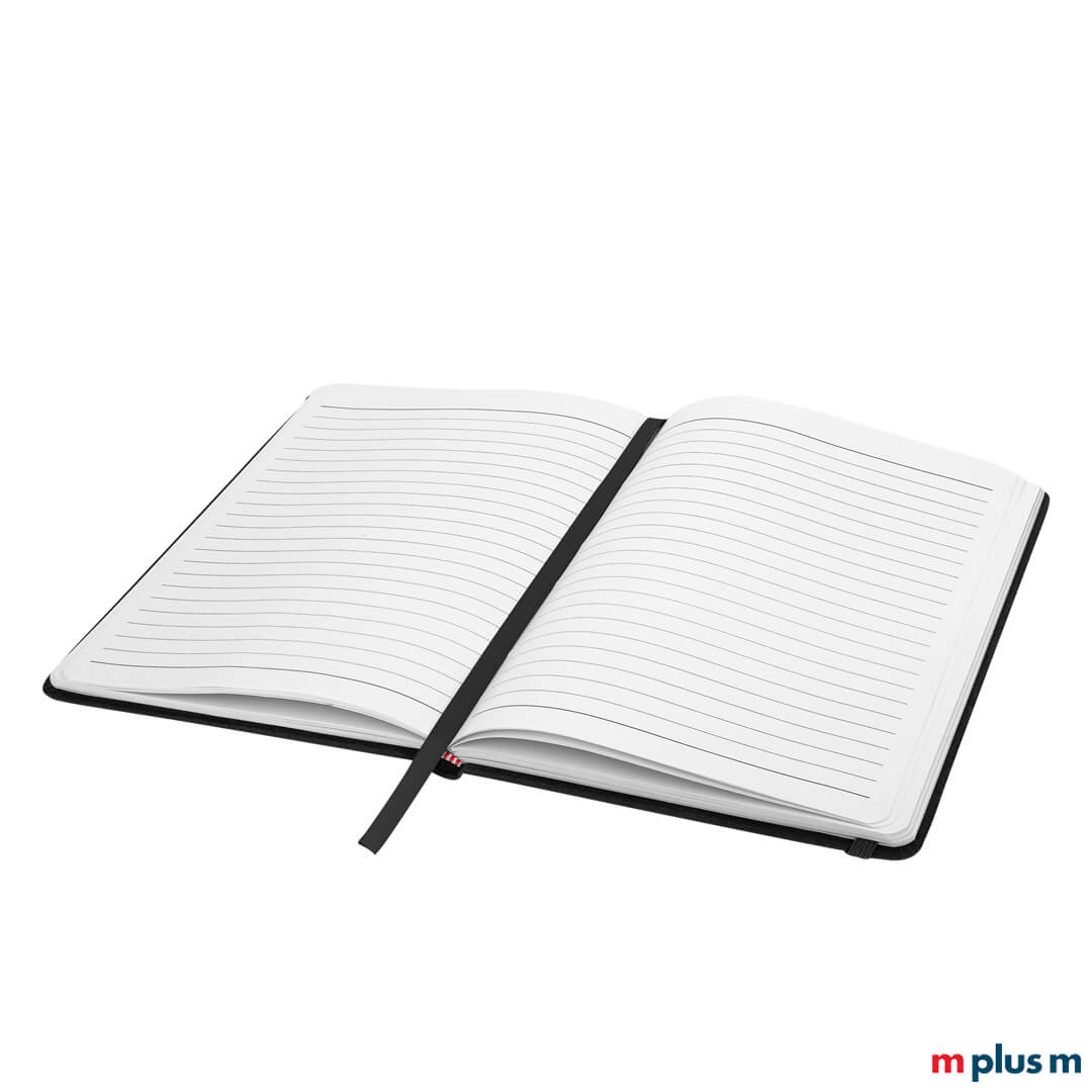 Schwarzes Inspiration Din A5 Notizbuch, mit 96 Seiten und Stiftschlaufe