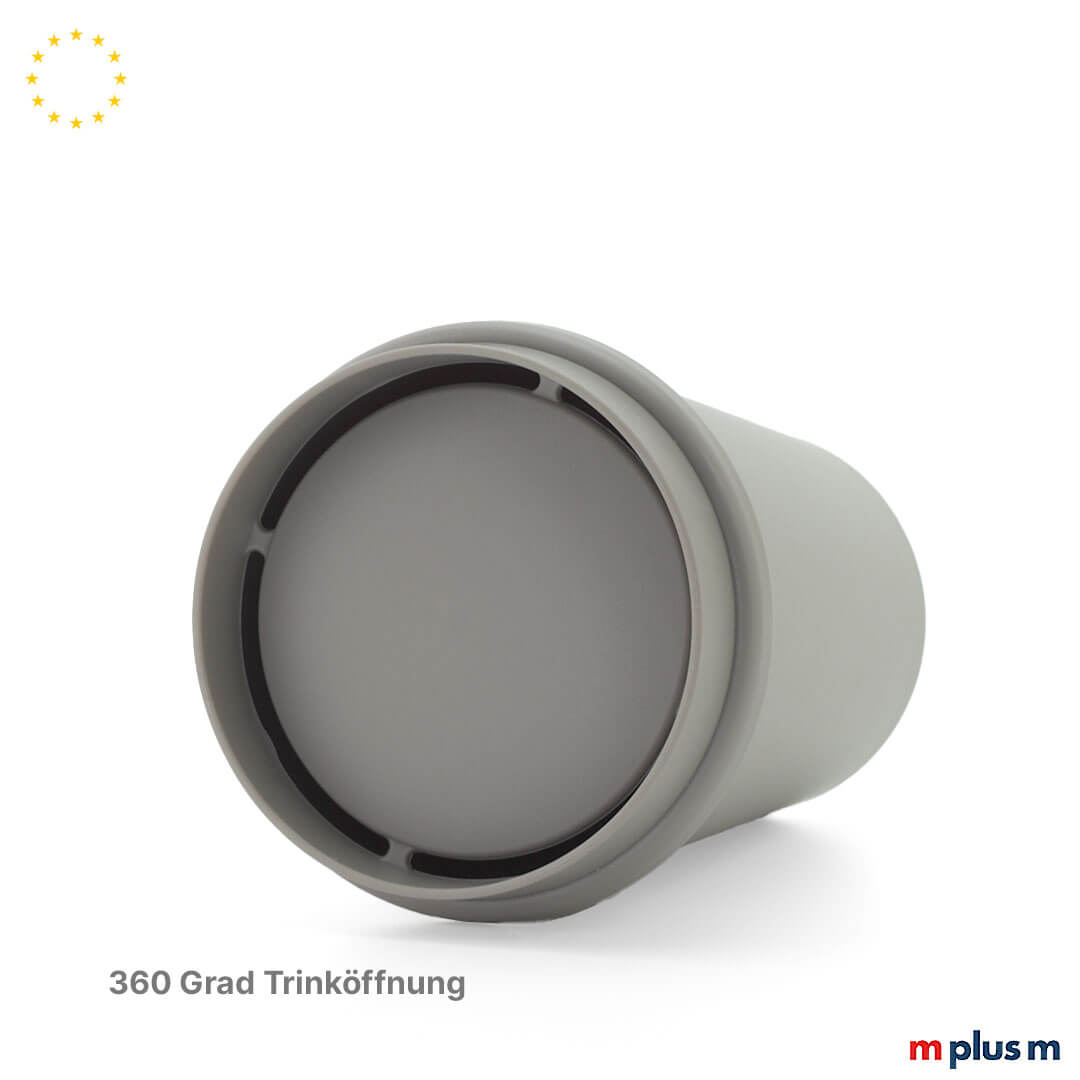 Kaffeebecher aus Europa: Auch mit 360 Grad Trinkdeckel lieferbar