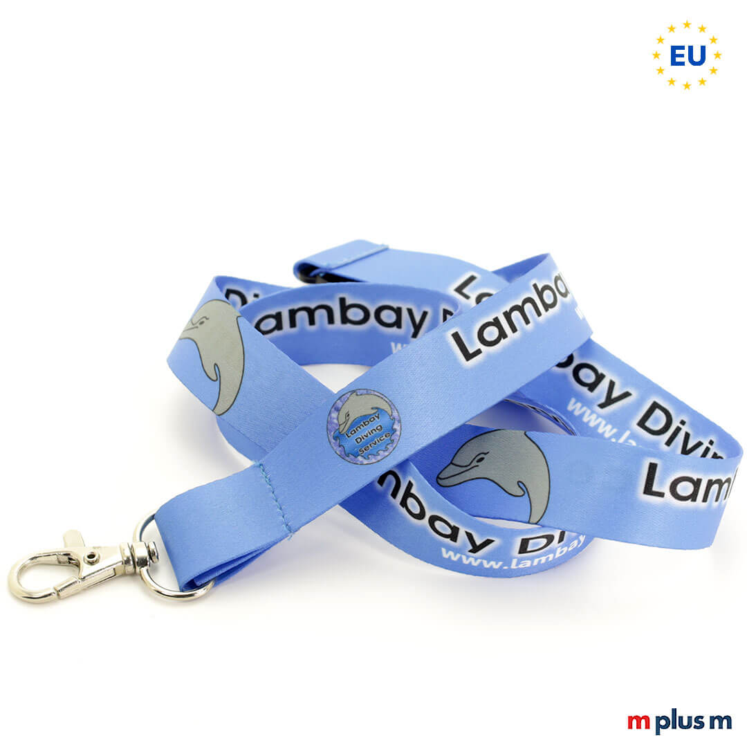 Preiswertes Lanyard aus Europa als Give Away komplett zu personalisieren