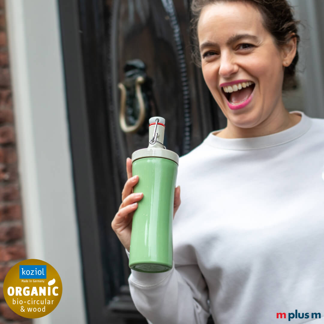 Koziol Plopp Trinkflasche in Grün als Werbeartikel