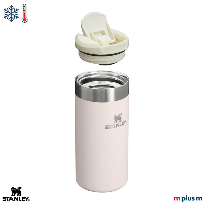 Stanley Aerolight Transit 350 ml rosa mit Tritan™-Deckel und sicherem Verschluss, praktischer Thermobecher mit Logo Druck personalisieren