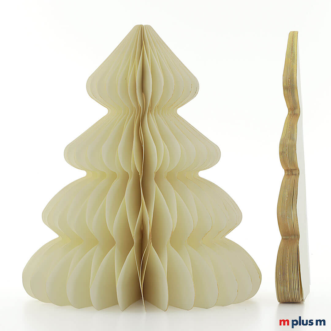 Faltbarer PopUp Papier Weihnachtsbaum Groß (30 cm) aus 70 % Recyclingpapier, mit Magnetverschluss, individuell bedruckbar als Werbeartikel und Give-away zur Weihnachtszeit