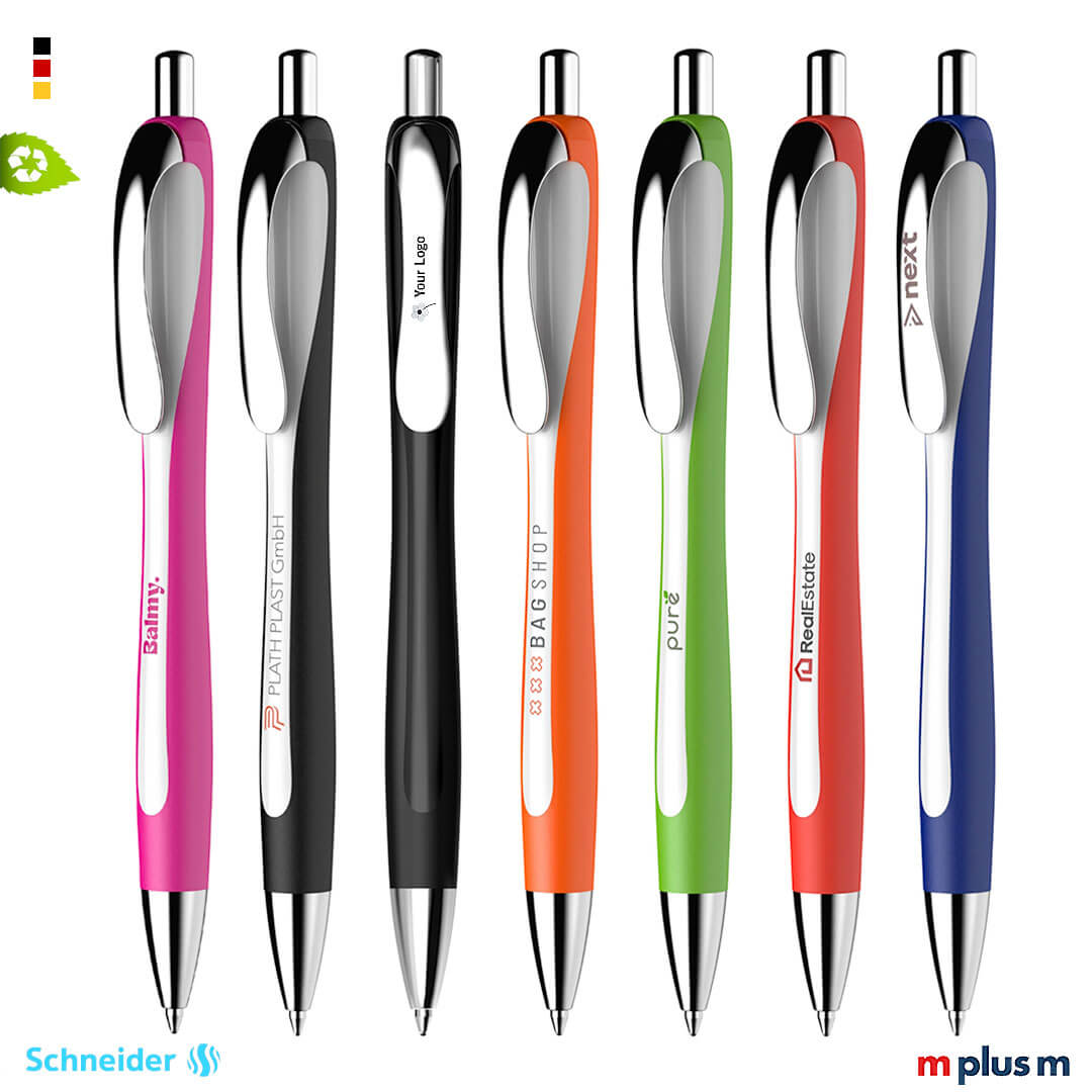Schneider Kugelschreiber Slider Rave als Giveaway in vielen Farben mit Logo bedrucken