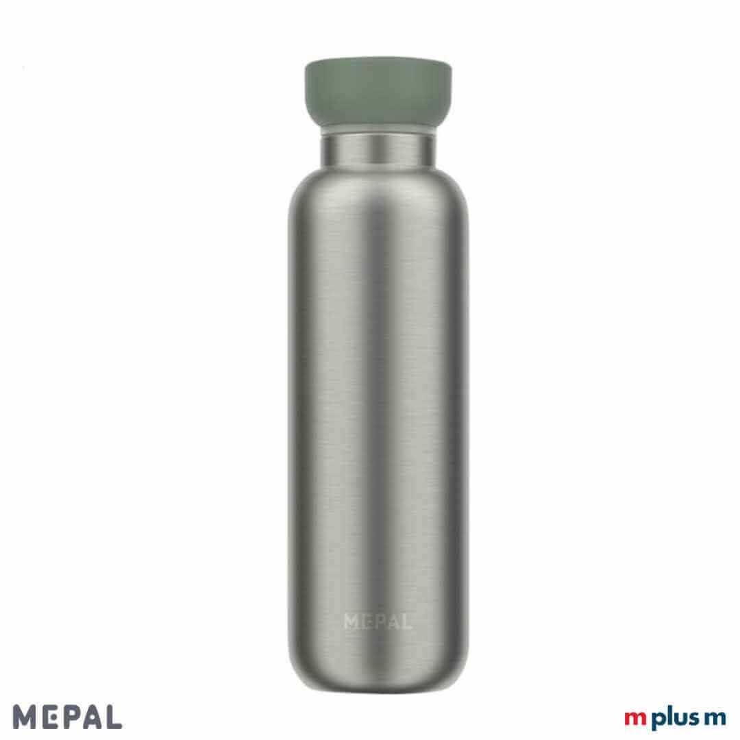 Mepal Thermosflasche Ellipse in Grün BPA-frei mit großer Öffnung für Eiswürfel und perfekt für Logodruck geeignet