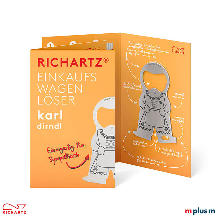 Mit Standard-Motiv oder auch individuell zu gestalten: Klappkarte beim karl dirndl