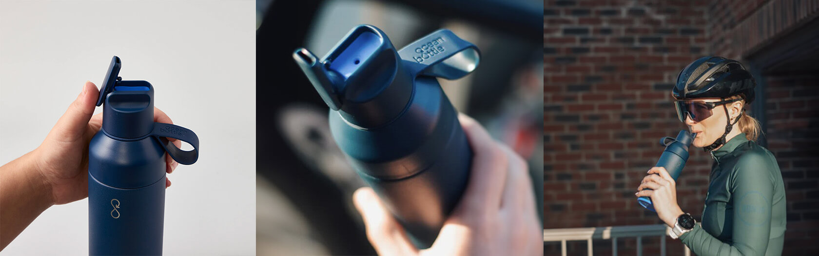 'Ocean Bottle GO' Isolier Sportflasche mit Logo Druck - Banner 