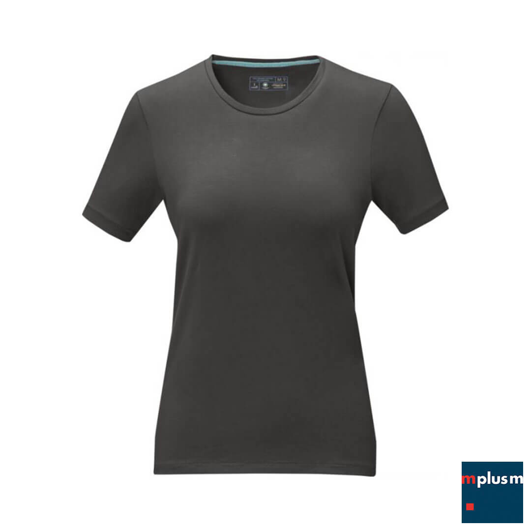 Rundhals Damen T-Shirt in grau als Werbeartikel