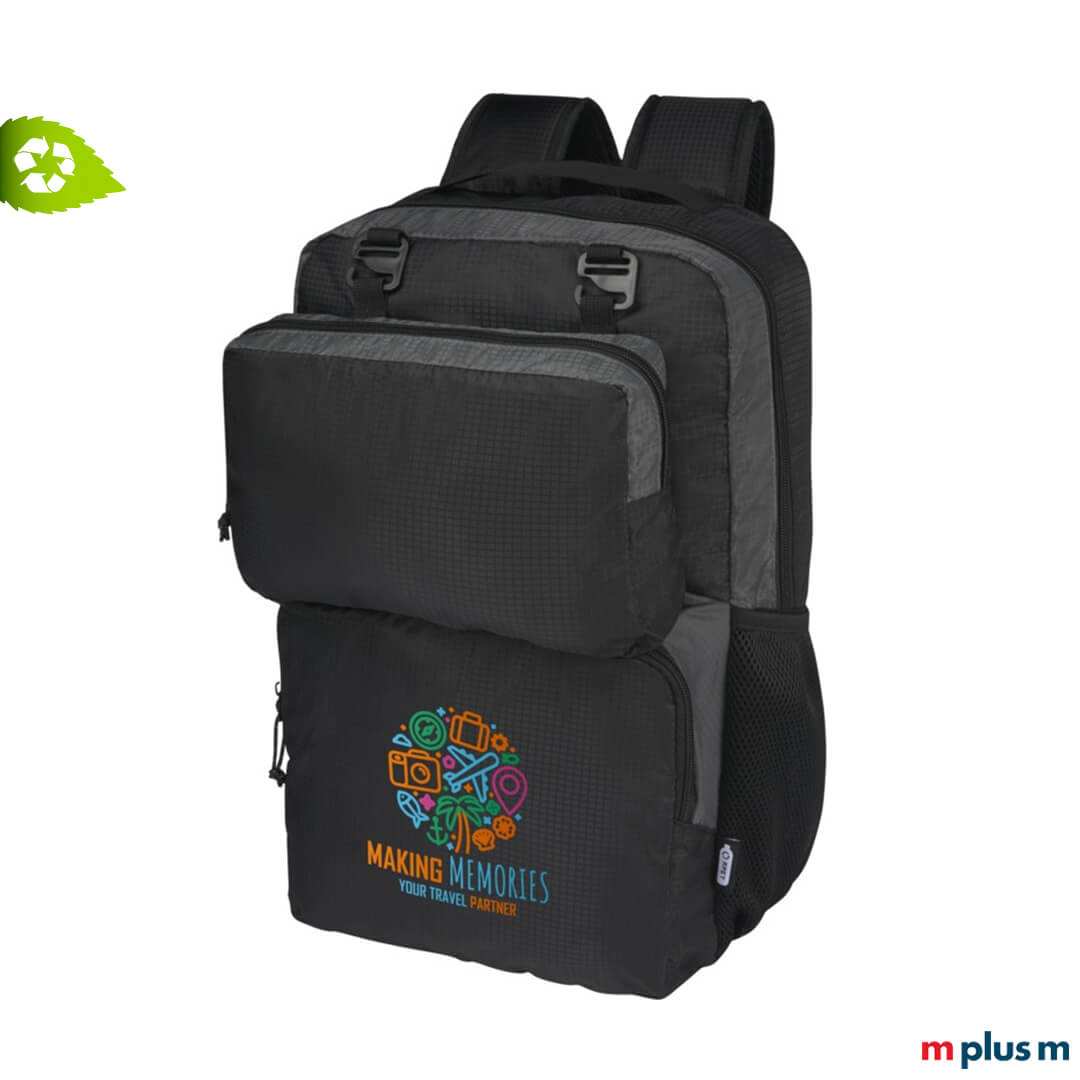 Umweltfreundlicher Laptop-Rucksack für die Teamausstattung mit Logo bedrucken