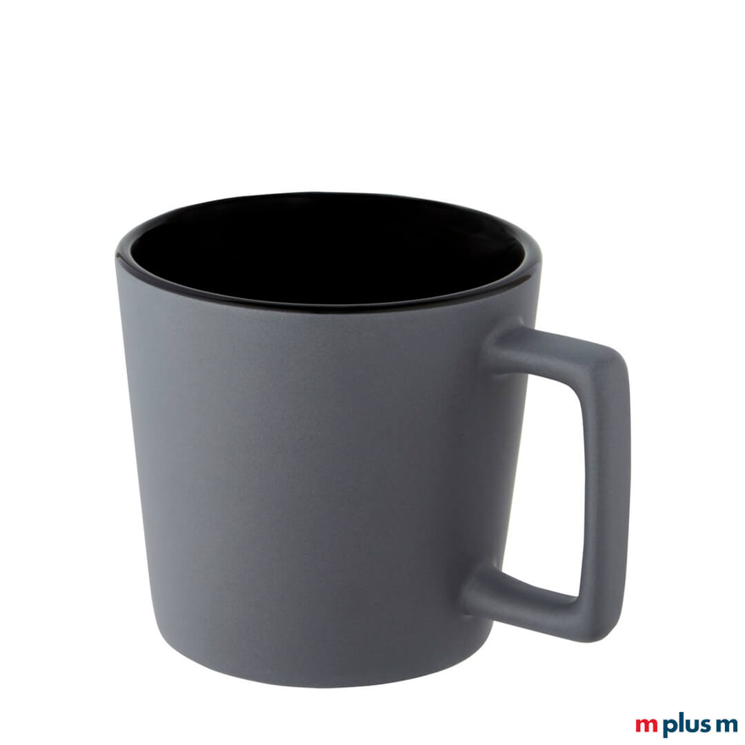 Schöne Kaffeetasse 'Vancouver' mit schwarzer Innenglasur. Spülmaschinenfest.