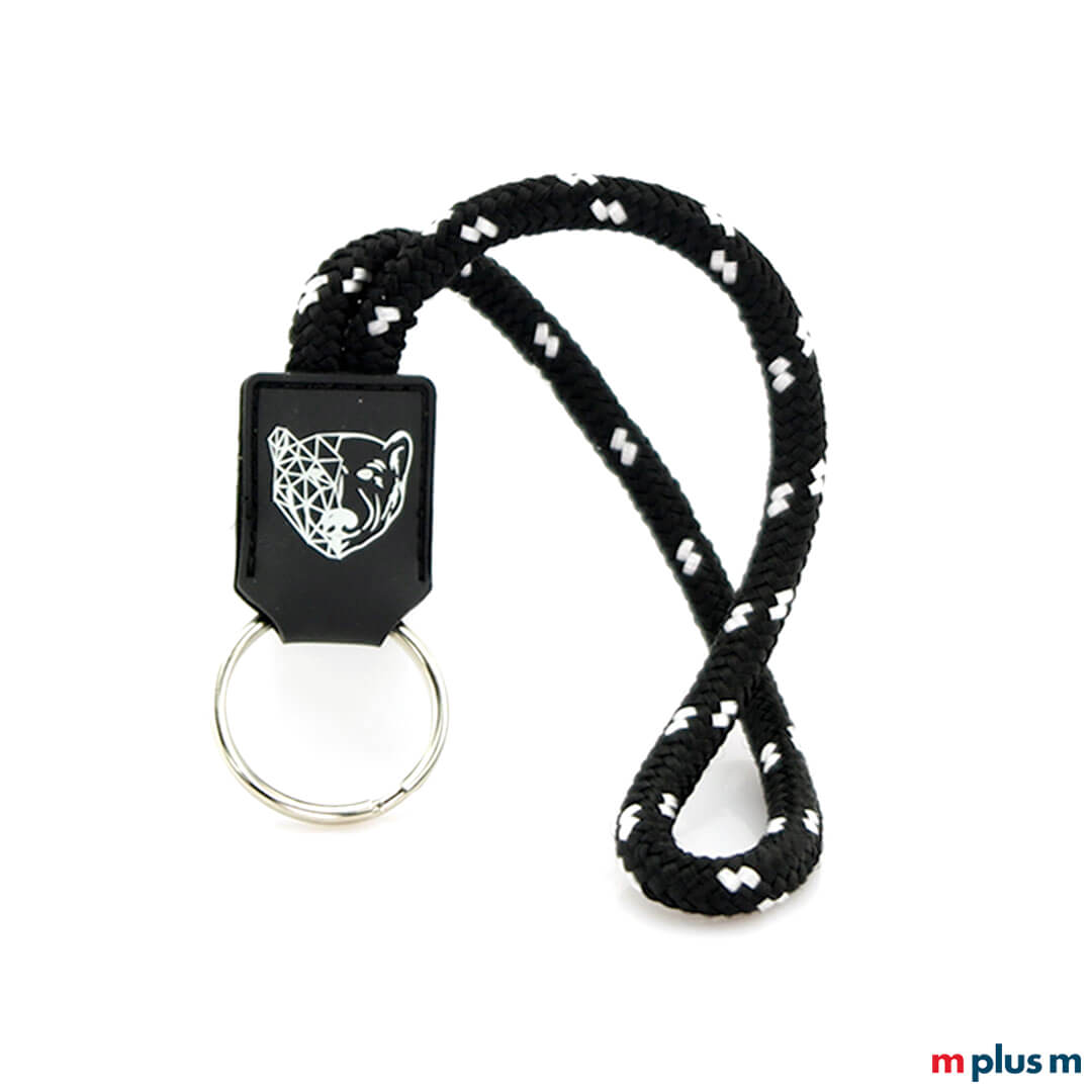 Schwarzen Schlüsselanhänger als Werbegeschenk bedrucken