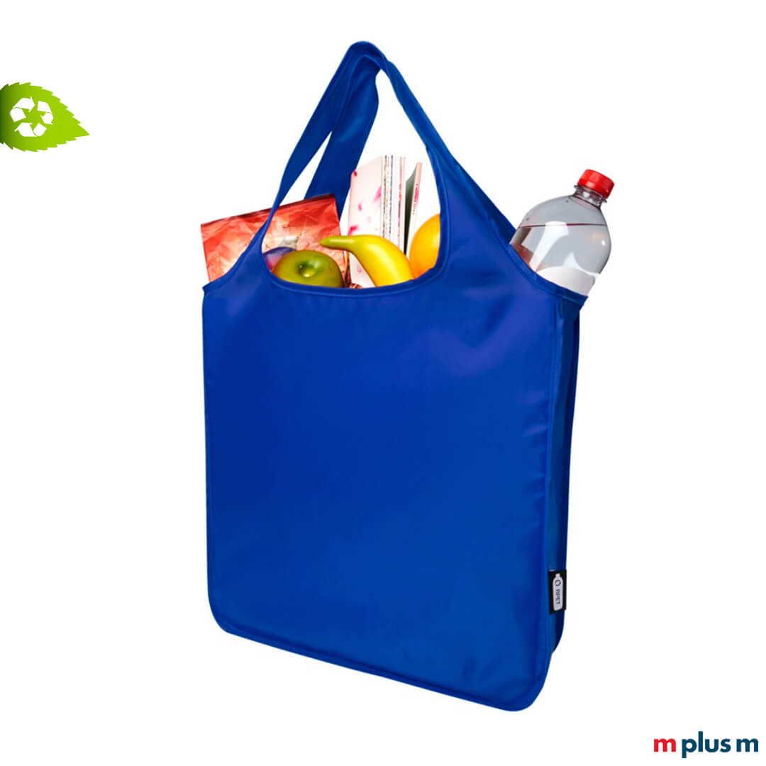 Werbe-Tragetasche aus Recycling-Material mit individuellem Logo