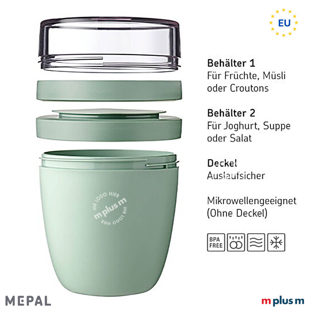 Mepal Müslibecher Ellipse Zusammenbau