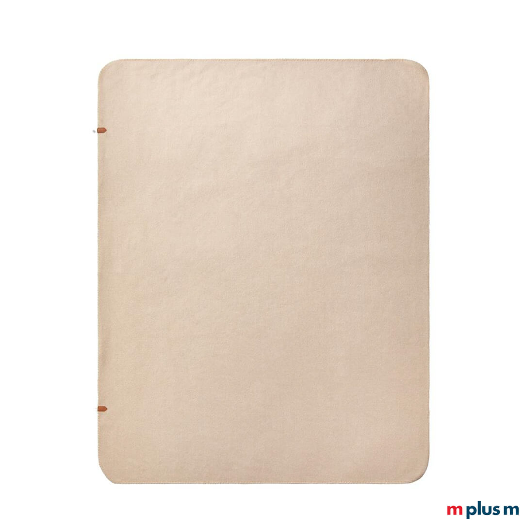 Beige Bilton Decke aus Fleece nachhaltig mit Motiv bedrucken in der Farbe Braun